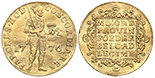 NETHERLANDS (UNITED), Holland, gold ducat, 1776, popular date.