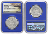 USA (New Orleans Mint), Seated Liberty half dollar, 1858-O, 8 in rock variety, NGC Shipwreck Effect (E ) XF / SS Republic label.