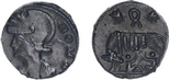 Commemorative Series. AD 330-354. Æ). VRBS ROMA, helmeted and mantled bust of Roma left / She-wolf standing left, head right, suckling the twins Romulus and Remus; two stars above