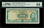 Caracas, Venezuela, Banco Central, 20 bolivares, 29-1-1974, PMG Choice Uncirculated 64.